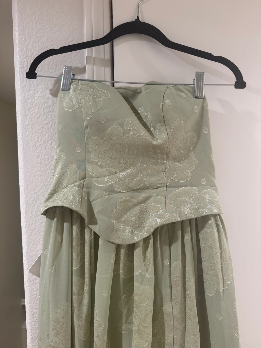 NWT Azazie Isaura Celadon Maxi Dress in Green Size 6 - Picture 11 of 15